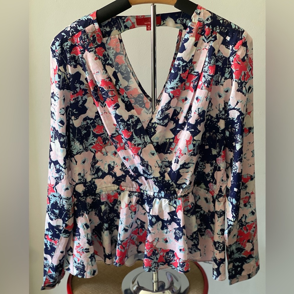 Floral waist band Blouse